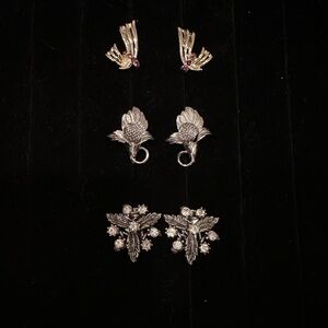 Vintage Silver and Gold clip/screwback lot